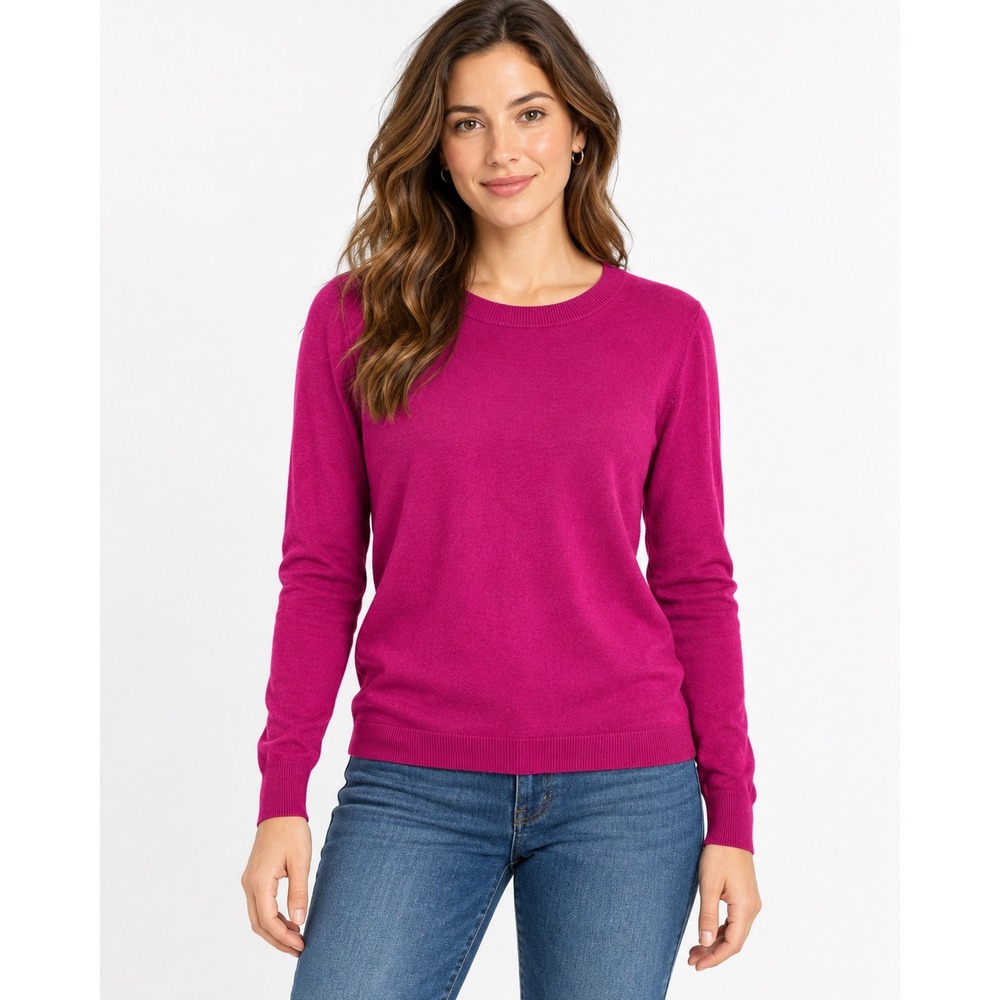 Banana Republic Sweater Womens Large Pink Crewneck Silk Cashmere Knit Luxe L